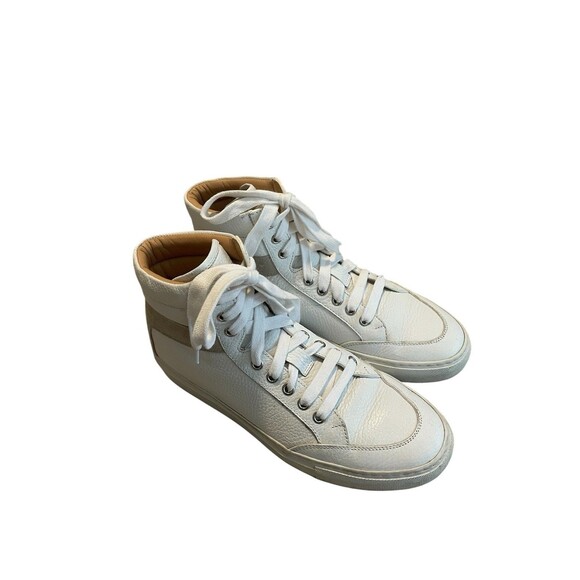 KOIO Primo High Top Leather Sneakers White Grey Suede EU 39 US 9 W 7.5 M - Picture 3 of 13